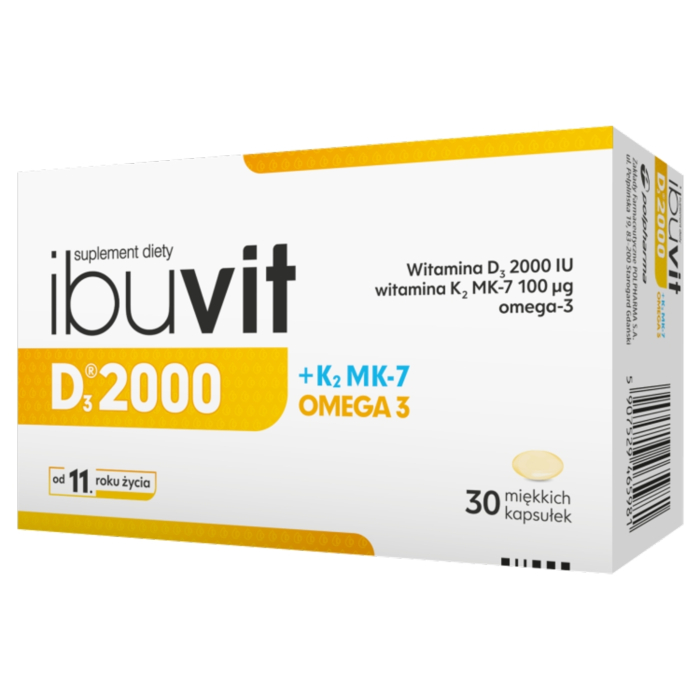 Ibuvit D3 2000+ K2MK-7 Omega-3, Kapsułki