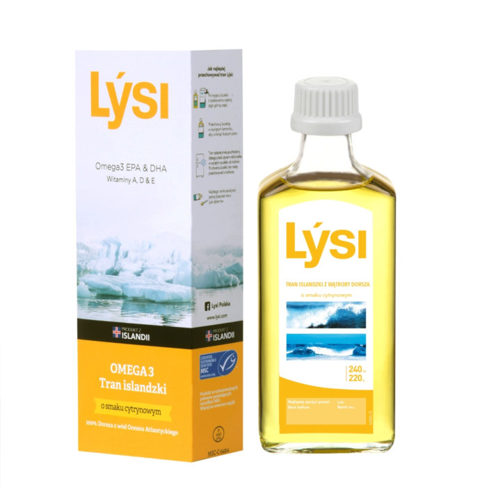 Lysi Tran Islandzki o smaku cytrynowym, Olej