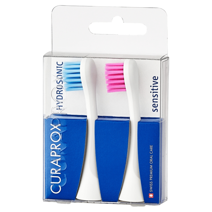 Curaprox Hydrosonic Sensitive Główki do szczoteczki (niebieski/różowy), Dwupak