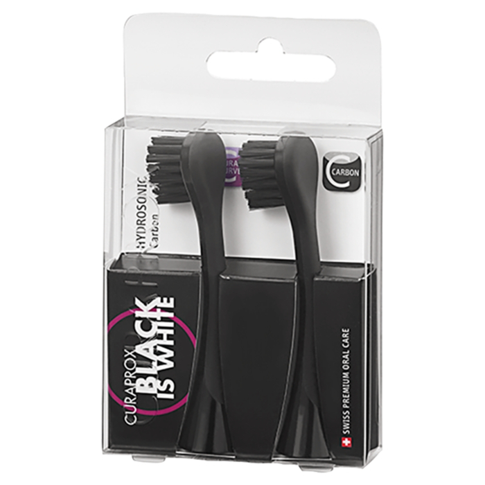 Curaprox Hydrosonic Black Is White Główki Węglowe do Szczoteczki Sonicznej