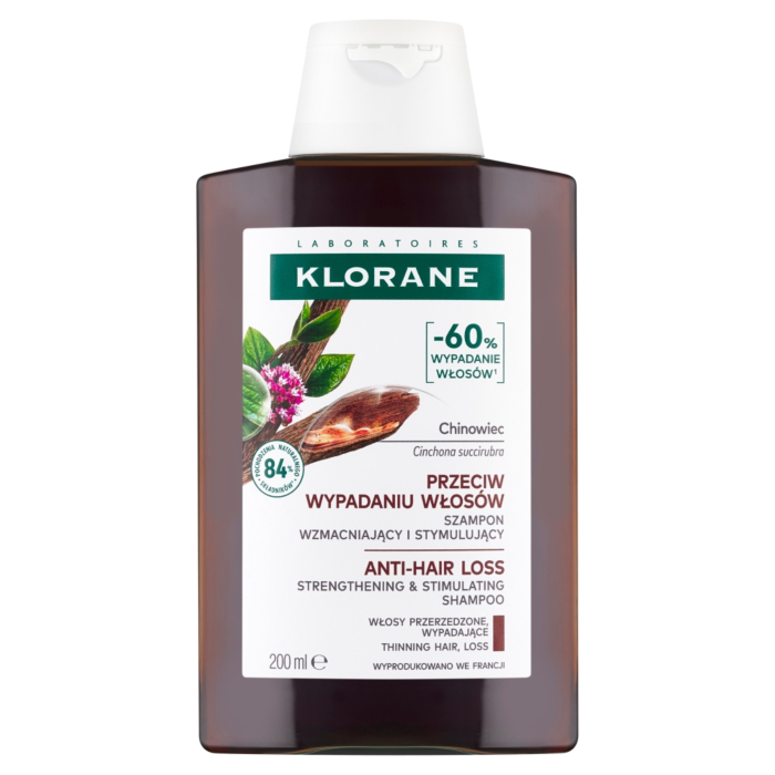 Klorane Przeciw Wypadaniu Włosów Szampon wzmacniający i stymulujący z chininą, 200 ml
