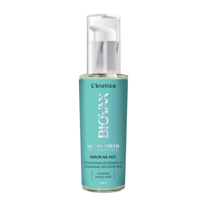 L'biotica Biovax Ultra Green for Brunettes Serum do włosów na noc 
