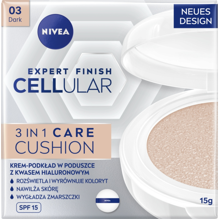 Nivea Hyaluron Cellular Filler Przeciwzmarszczkowy krem-podkład w poduszce Kolor Ciemny