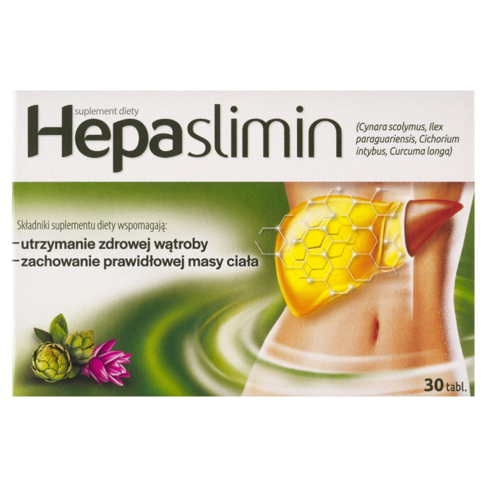 Hepaslimin, Suplement diety wspierający pracę wątroby, Tabletki
