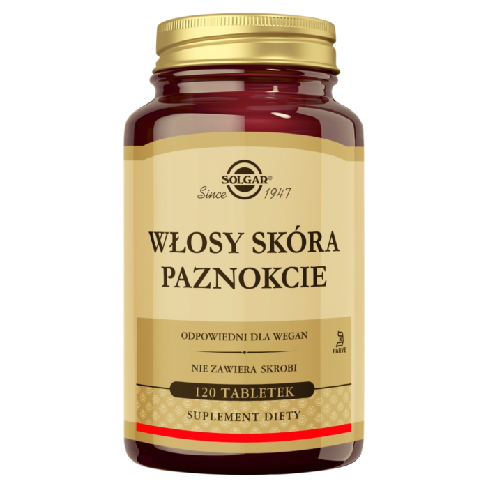 Solgar Włosy Skóra Paznokcie Tabletki, 120 szt.
