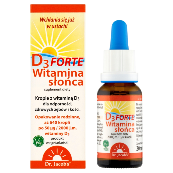 Dr. Jacobs  Witamina słońca D3 Forte, krople