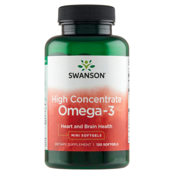 Swanson High Concentrate Omega-3 Kwasy omega-3 z oleju z ryb Kapsułki