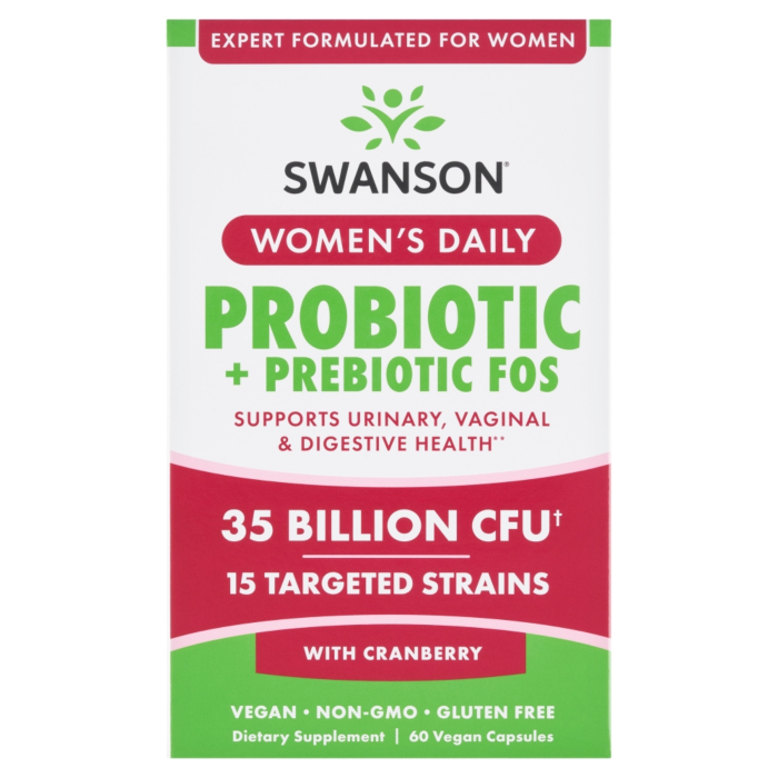 Swanson Women S Daily Probiotic + Prebiotic, kapsułki 60 szt.