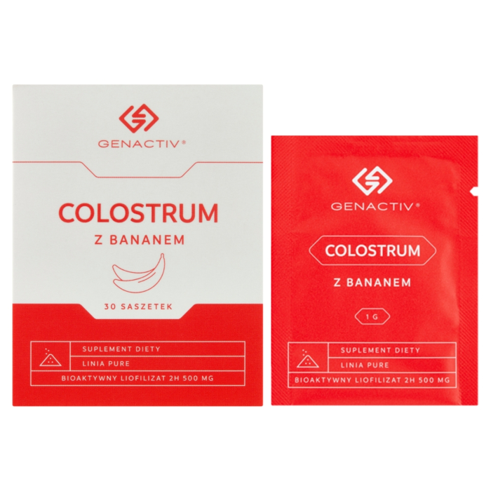 Genactiv Colostrum z Bananem Preparat wzmacniający odporność Proszek
