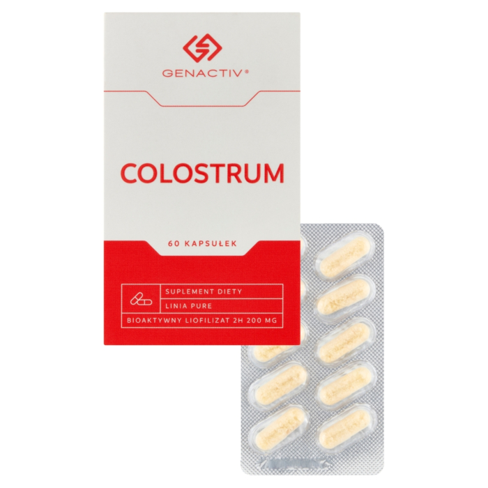 Genactiv Colostrum Preparat wzmacniający odporność, 60 Kapsułek