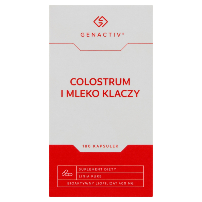 Genactiv Colostrum i Mleko Klaczy Preparat wzmacniający odporność Kapsułki
