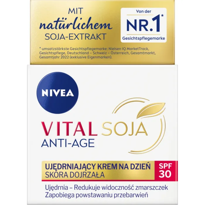 Дневной крем для лица Nivea Vital Soja Anti-Age укрепляющий, SPF 30, для зрелой кожи, 50 мл — фото 3