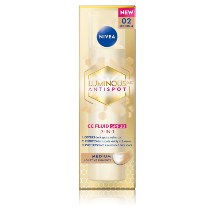 Nivea Luminous 630 Krem CC przeciw przebarwieniom, 02 Medium