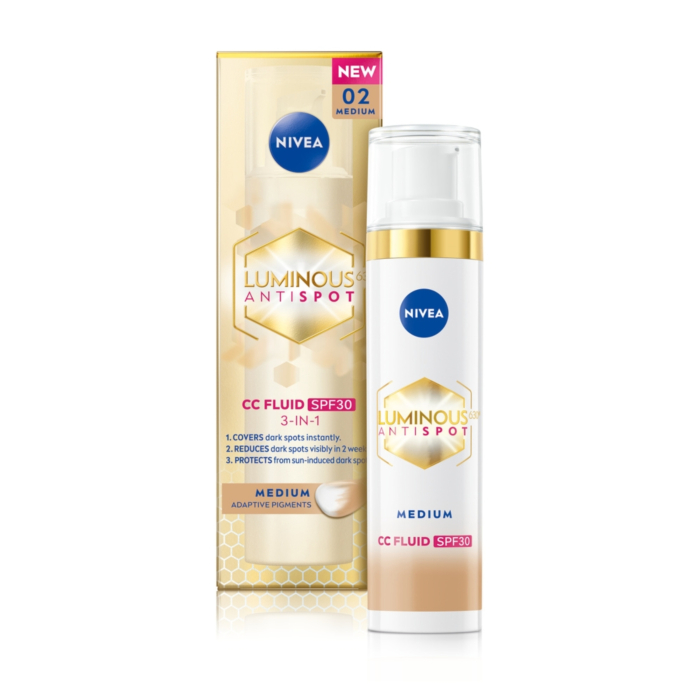 Nivea Luminous 630 Krem CC przeciw przebarwieniom, 02 Medium