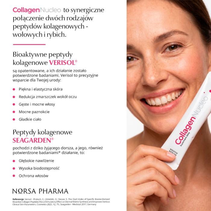Collagen Nucleo Smak malinowy Proszek w saszetkach, 30 szt.