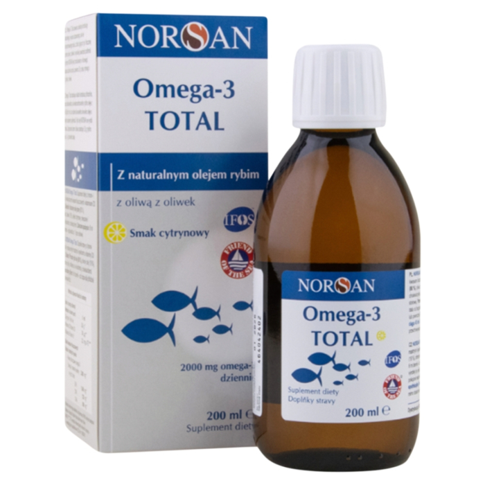 Norsan Omega-3 Total Cytrynowy, płyn, 200 ml