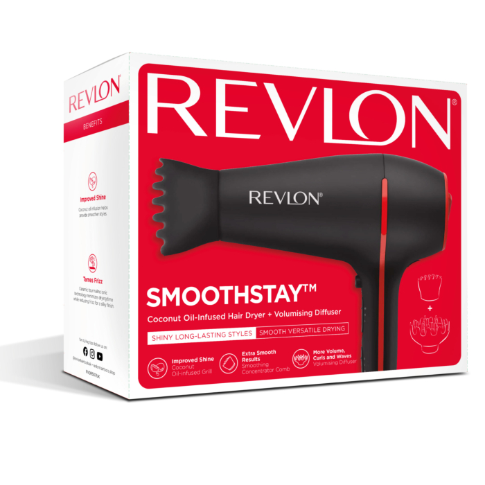 REVLON SMOOTHSTAY RVDR5317E Suszarka do włosów z olejkiem kokosowym i dyfuzorem