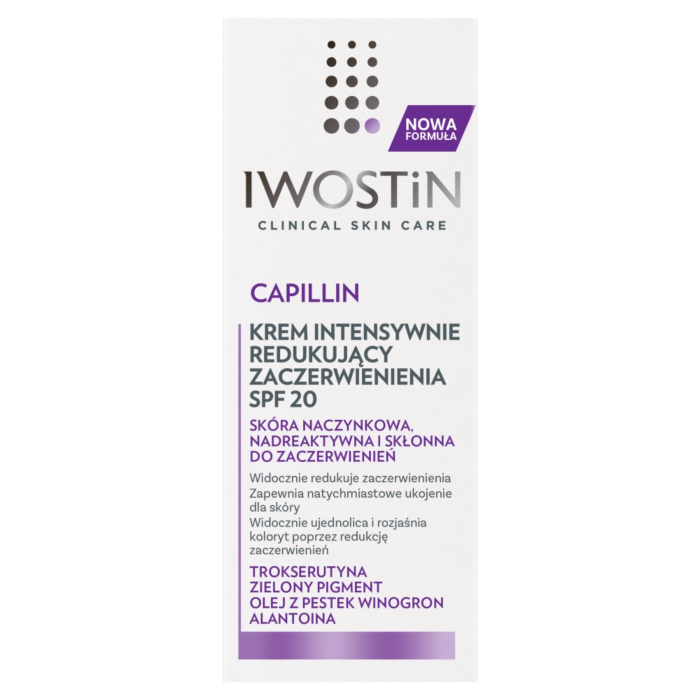 Iwostin Capillin Krem intensywnie redukujący zaczerwienienia SPF 20, 50 ml