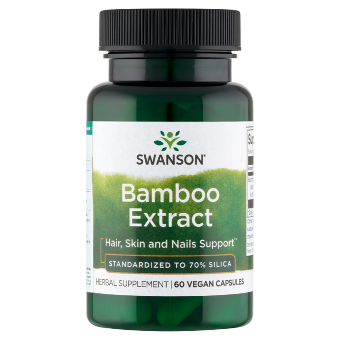 Swanson Bamboo Ekstrakt Preparat na włosy, skórę i paznokcie Kapsułki