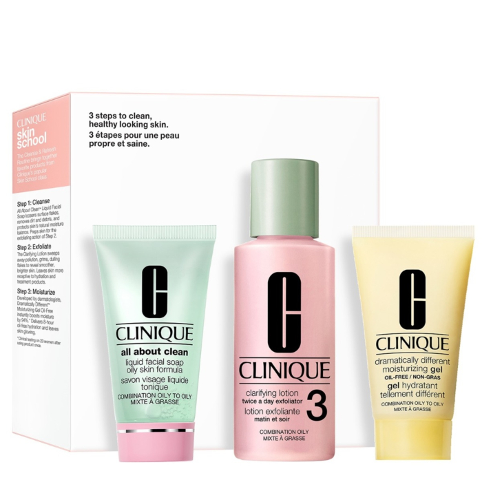 Clinique Zestaw Skinschool Cleanser Refresher 3 Steps
