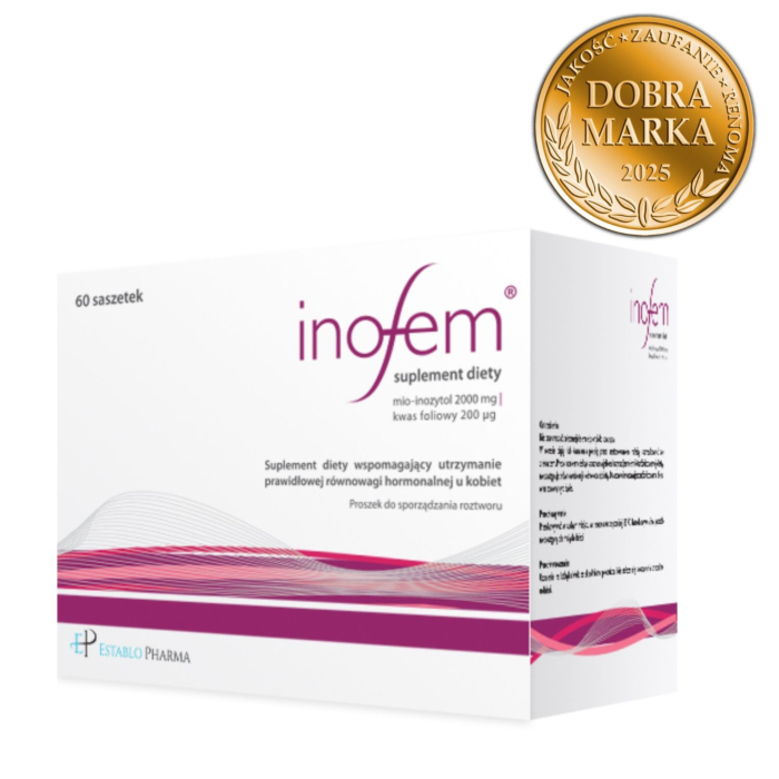 Inofem, Wspomaganie utrzymania prawidłowej równowagi hormonalnej u kobiet, Saszetki, 60 szt.