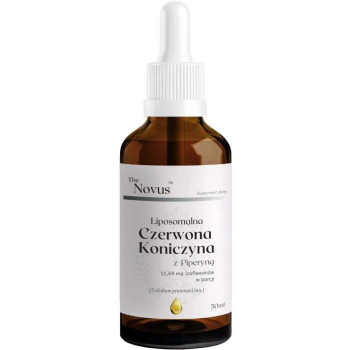 The Novus Czerwona koniczyna liposomalna z piperyną krople 50 ml
