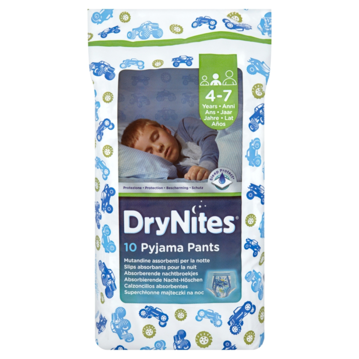 Huggies Dry Nites Boys Majtki na noc dla chłopców 4-7 lat, 10 szt.