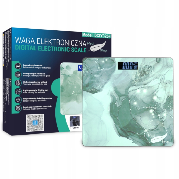 Medi Sleep Waga łazienkowa analityczna smart 180kg bluetooth