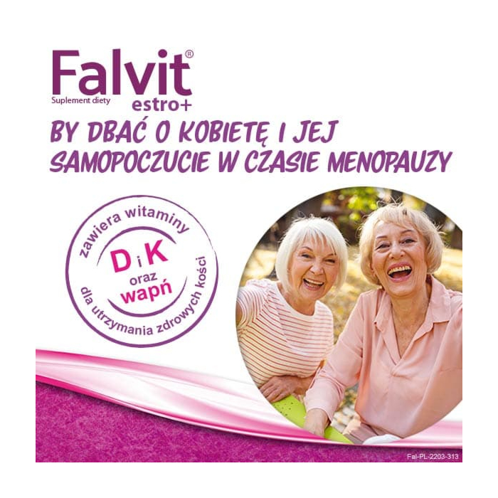 Falvit Estro+, Preparat łagodzący objawy menopauzy, Tabletki