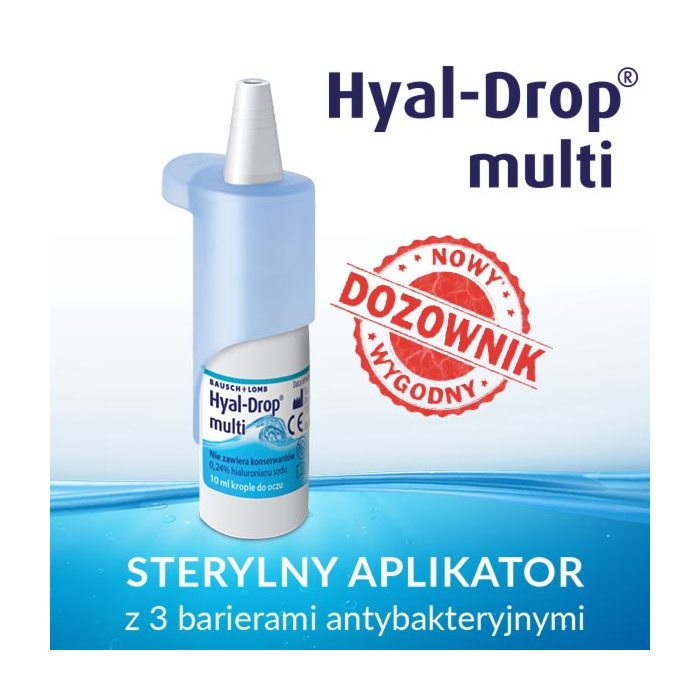 Hyal-Drop Multi, Nawilżające krople do oczu, Bez konserwantów