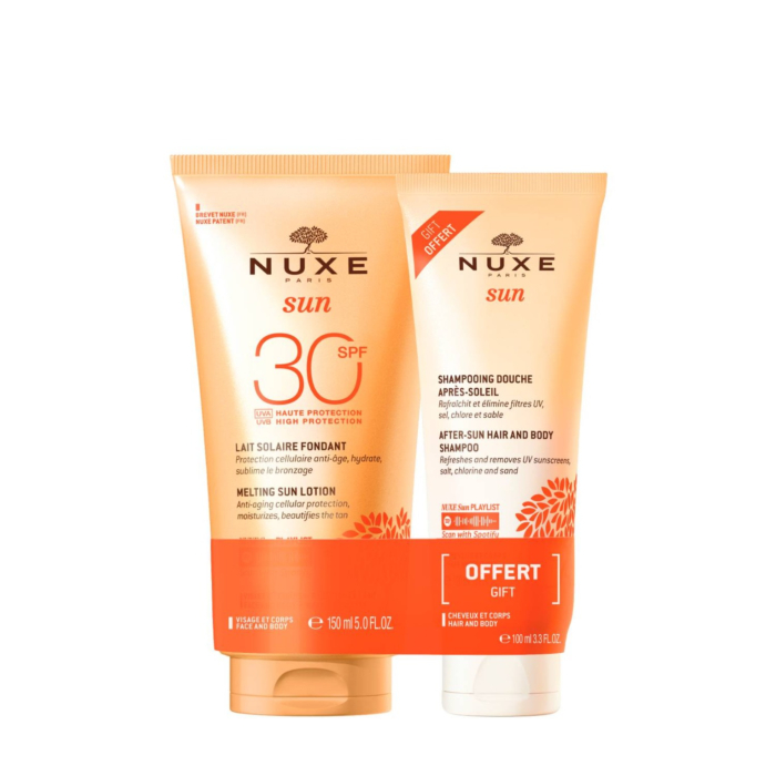 Nuxe Sun Zestaw (Mleczko do opalania SPF30 150ml + Żel pod prysznic po opalaniu 100ml)