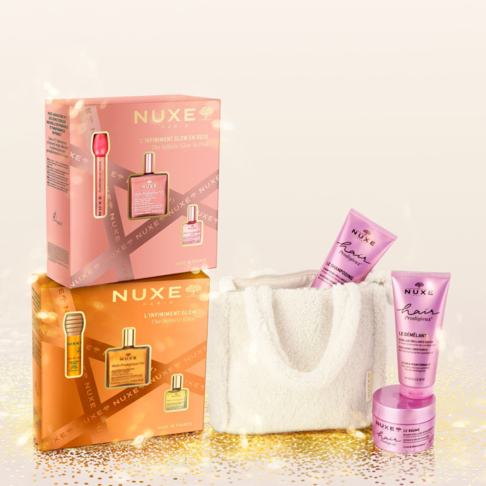 Nuxe zestaw Glow: HP Or 50ml + Reve de Miel Olejek do ust 10ml + HP 10ml