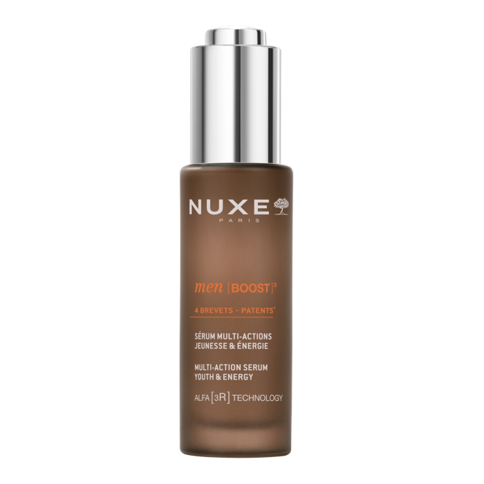 Nuxe Men Boost Zestaw: Serum 30ml + Żel 50ml + Żel pod prysznic 100ml + Kosmetyczka