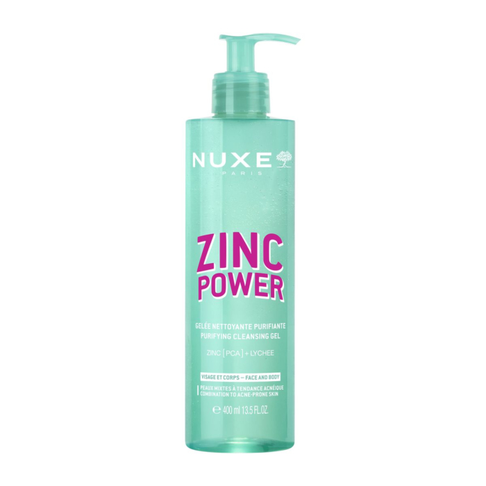 Nuxe Zinc Power Oczyszczający żel do mycia twarzy, 400 ml