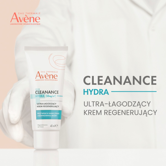 Avène Cleanance Hydra Ultra-łagodzący krem regenerujący, 40 ml