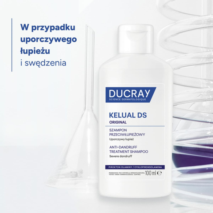 Ducray Kelual DS Original Szampon przeciwłupieżowy 100 ml, Uporczywy łupież