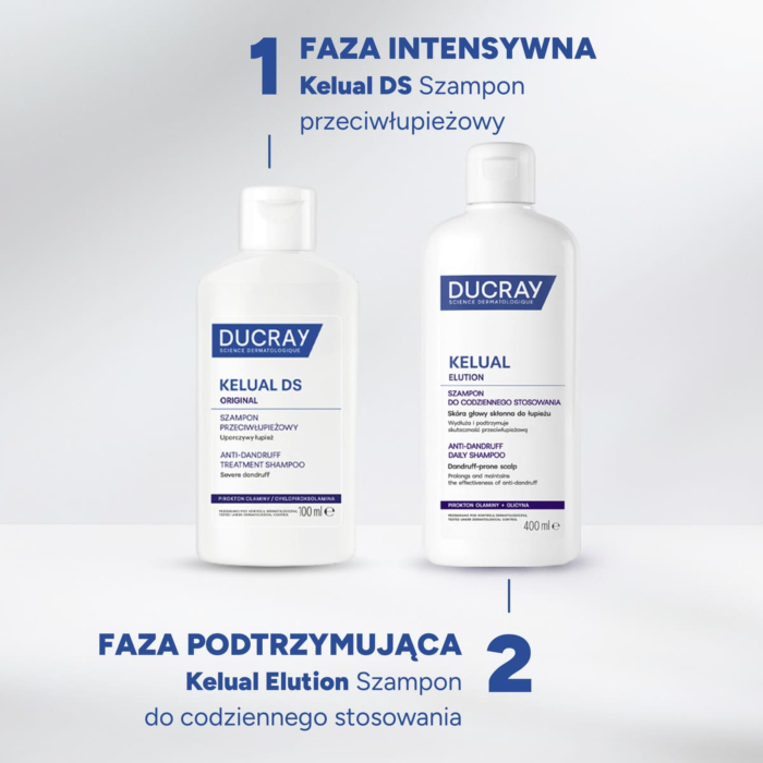 Ducray Kelual DS Original Szampon przeciwłupieżowy 100 ml, Uporczywy łupież