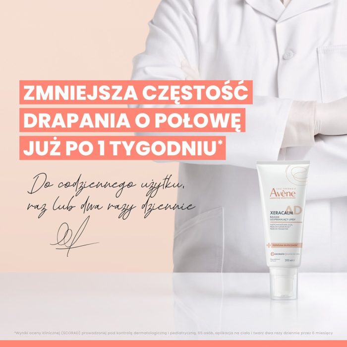 Avène XeraCalm A.D Balsam uzupełniający lipidy do skóry bardzo suchej, atopowej i nadwrażliwej, 200 ml