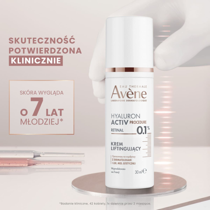 Avene Hyaluron Activ Procedure Krem liftingujący do twarzy z retinalem i kwasem hialuronowym 