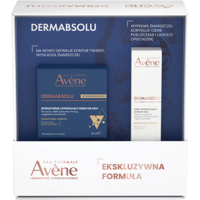 Avène zestaw DermAbsolu: Krem na noc 40ml + Krem wypełniający kontur oka 15ml