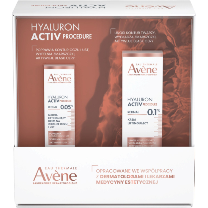 Avène zestaw Hyaluron Activ Prcedure: Krem liftingujący 30ml + Krem na okolice oczu i ust 15ml