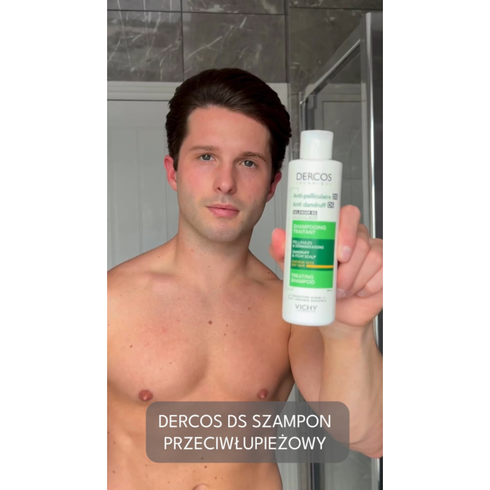Vichy Dercos Szampon przeciwłupieżowy do włosów suchych, 200 ml