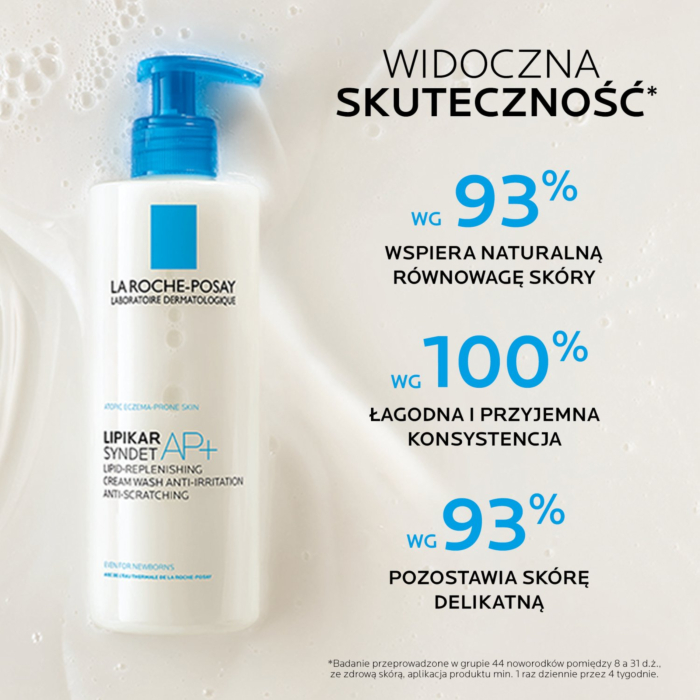 La Roche-Posay Lipikar Syndet AP+ Krem do mycia twarzy i ciała do skóry suchej i podrażnionej, 400 ml