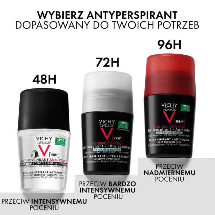 Vichy Homme Deo 48H Antyperspirant dla mężczyzn