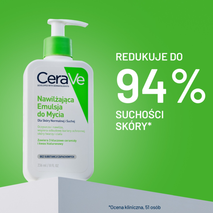 CeraVe Nawilżająca emulsja do mycia skóry suchej i normalnej, 236 ml