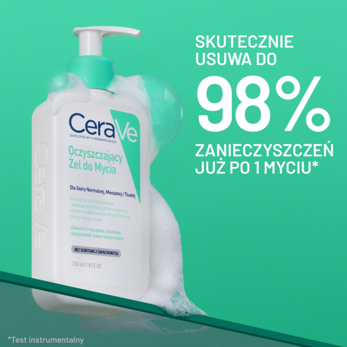 CeraVe Oczyszczający żel do mycia do skóry normalnej i tłustej 236 ml