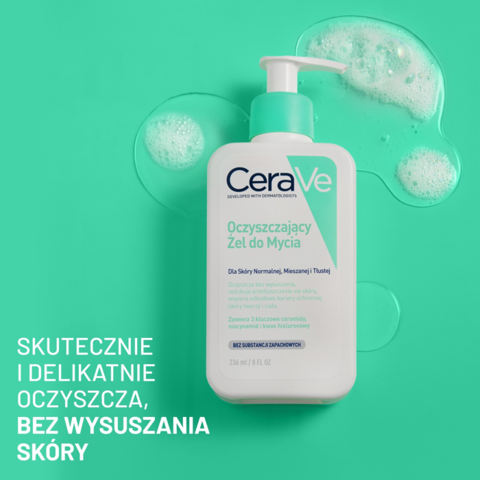 CeraVe Oczyszczający żel do mycia do skóry normalnej i tłustej 236 ml