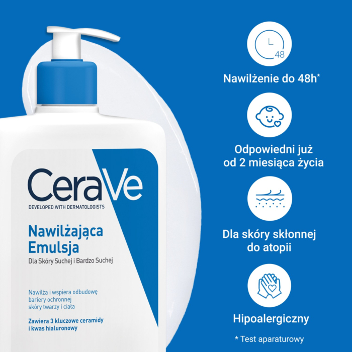 CeraVe Nawilżająca emulsja do skóry normalnej, suchej i bardzo suchej, 236 ml