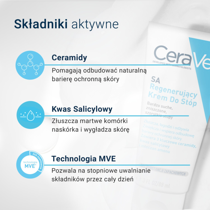 CeraVe SA Regenerujący krem do stóp do skóry bardzo suchej i szorstkiej