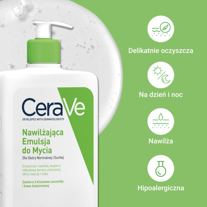 CeraVe Nawilżająca emulsja do mycia skóry suchej i normalnej, 1000 ml